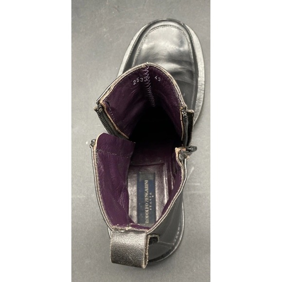 Rodolfo‎ Zengarini Mens Black  Leather Zip Up Boots